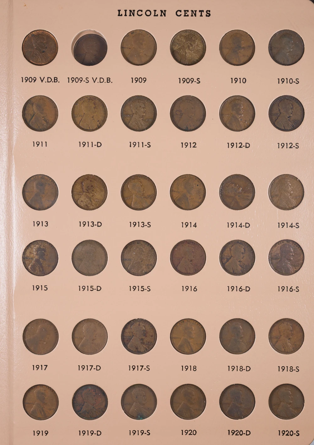 Near Complete 1909-58 Lincoln Cent Set