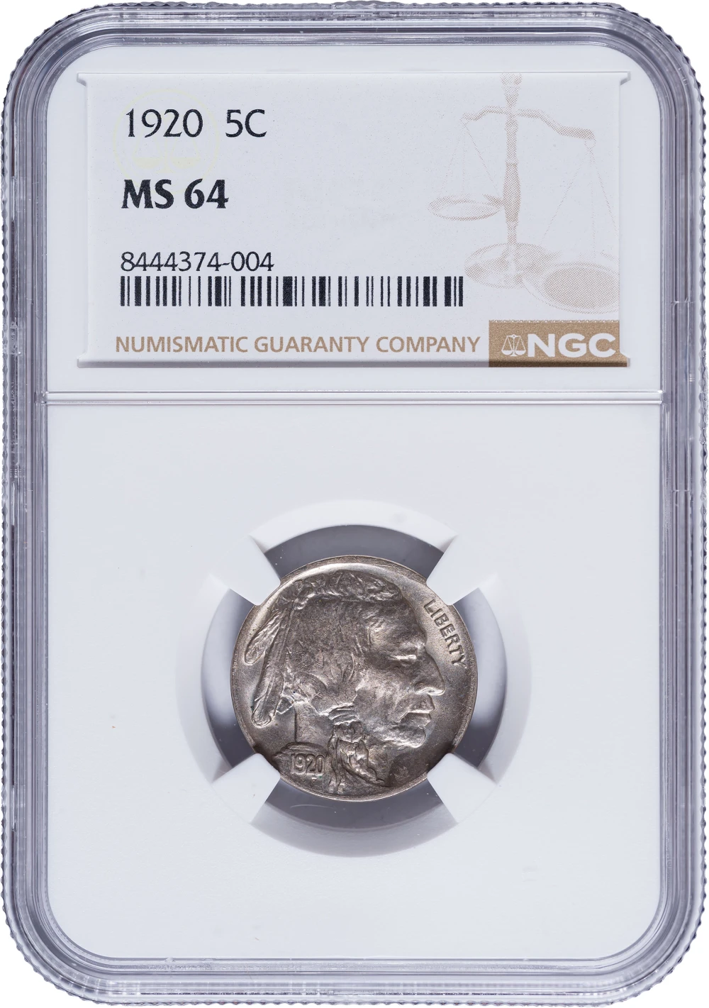 NGC MS-64 1920 Buffalo Nickel