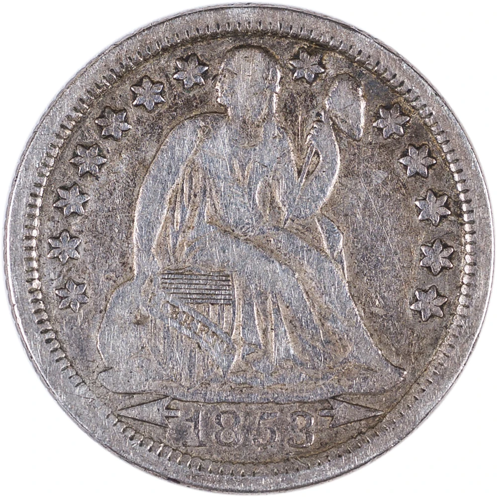 VF-20 1853-O Seated Dime