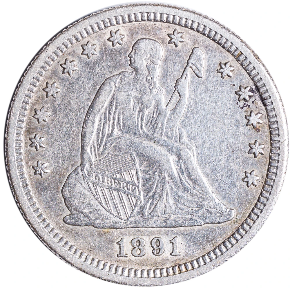 EF-40+ 1891-S Liberty Seated Quarter