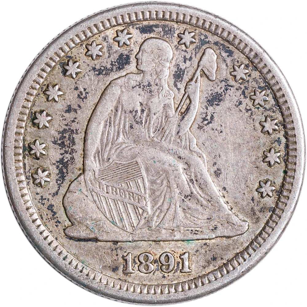 EF-45 1891-S Liberty Seated Quarter