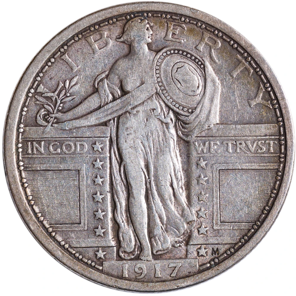 EF 1917 Type I Standing Liberty Quarter