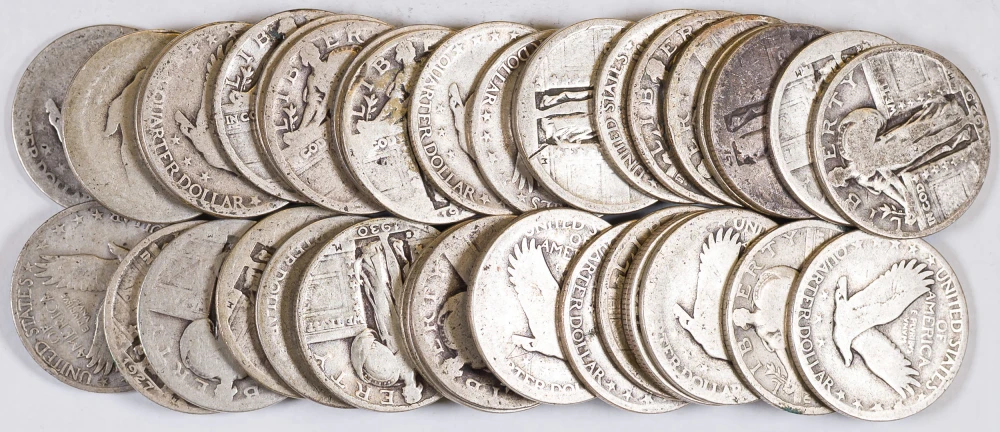 Circulated Standing Liberty Quarter Roll