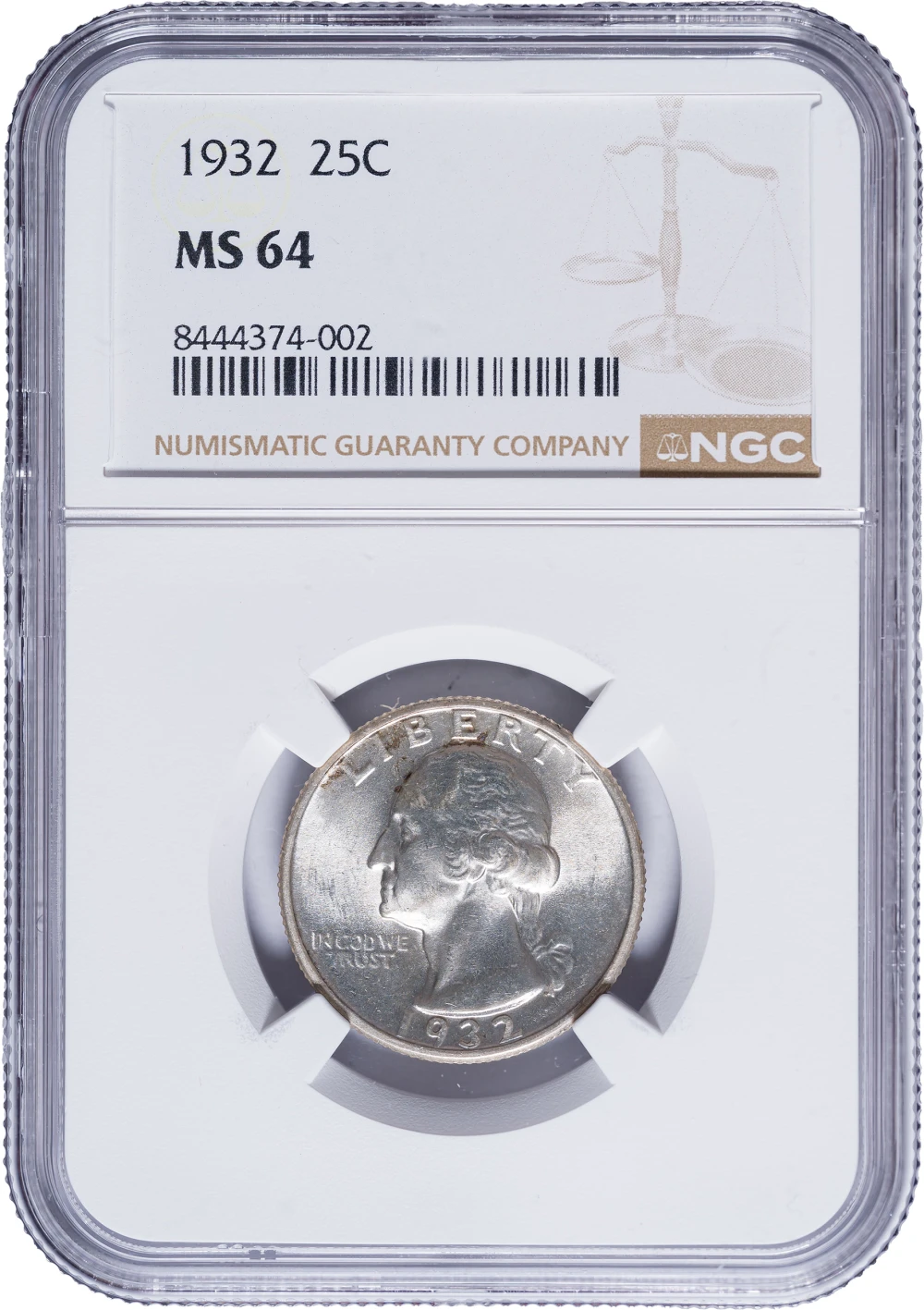 NGC MS-64 1932 Washington Quarter
