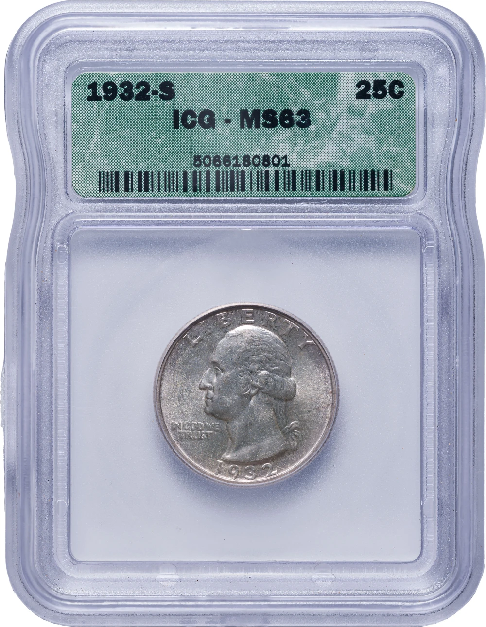 ICG MS-63 1932-S Washington Quarter