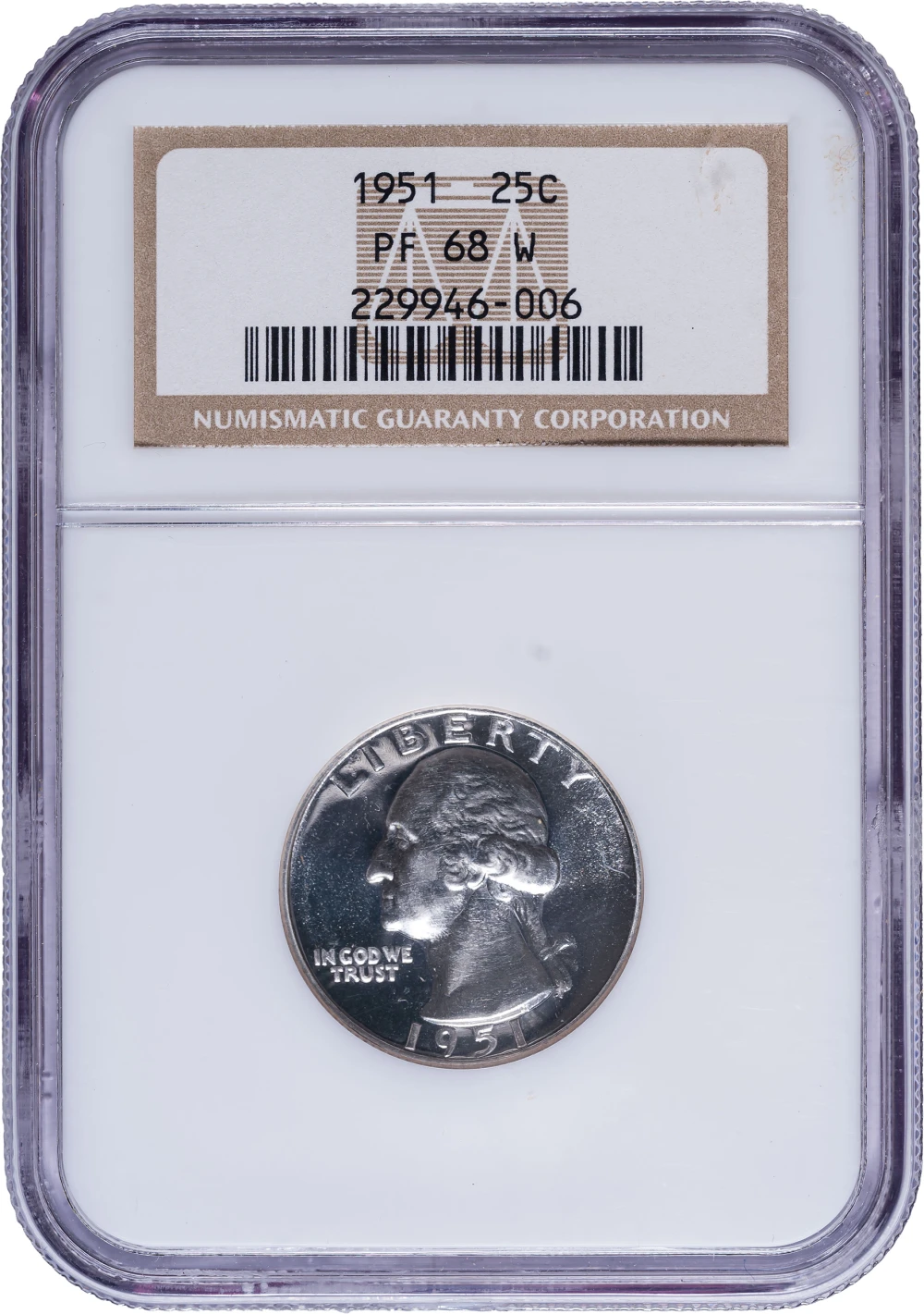 NGC Proof-68 White 1951 Quarter