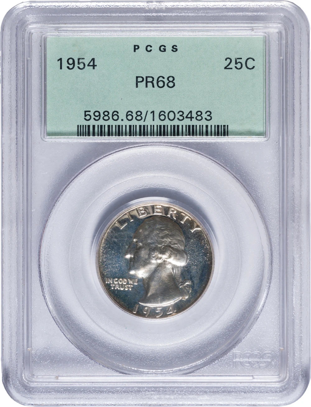 PCGS Proof-68 1954 Washington Quarter