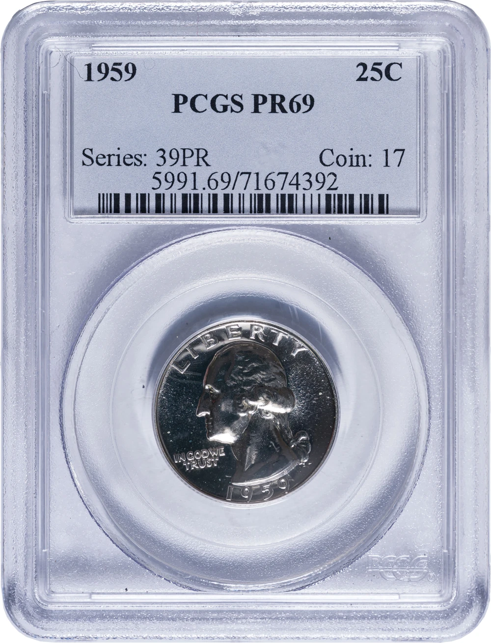 PCGS Proof-69 1959 Washington Quarter