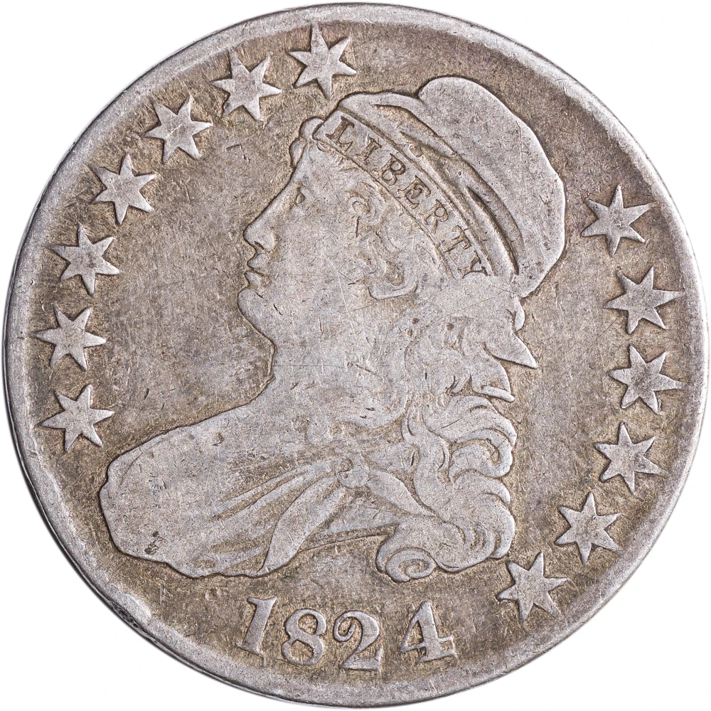 Fine-12 1824/4 Half Dollar