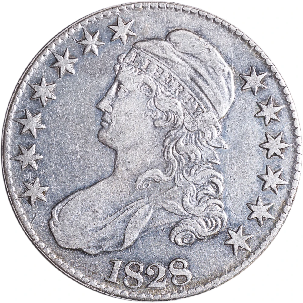 EF-45 Details 1828 Half Dollar