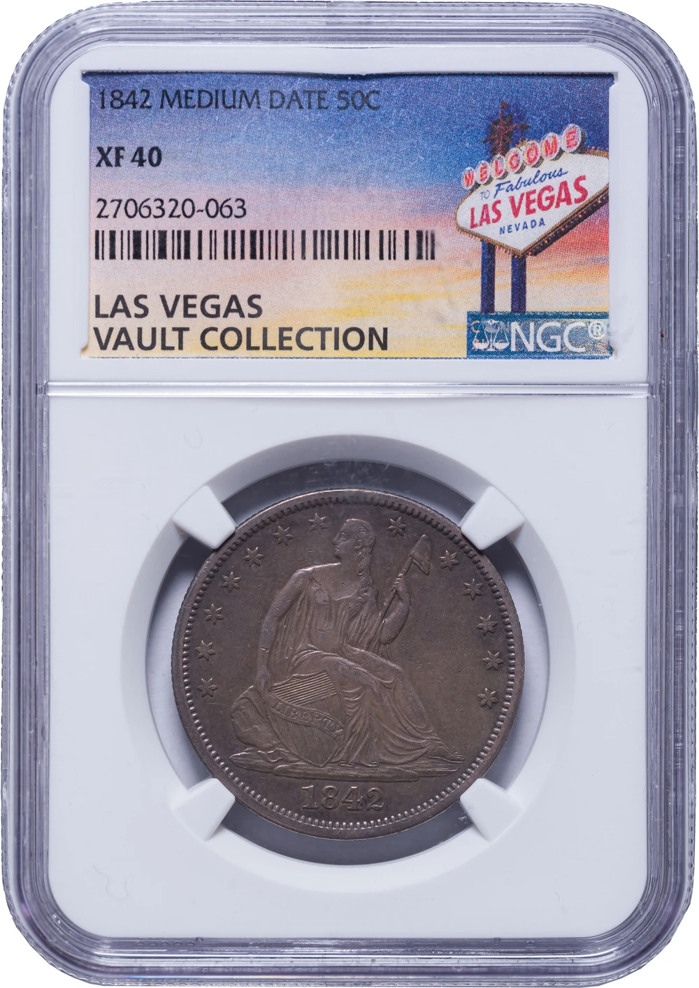 NGC EF-40 1842 Half Dollar