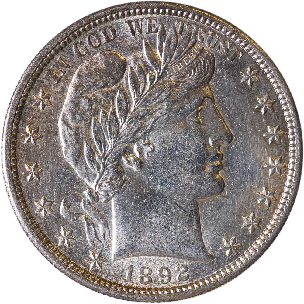 BU-60 1892 Barber Half Dollar