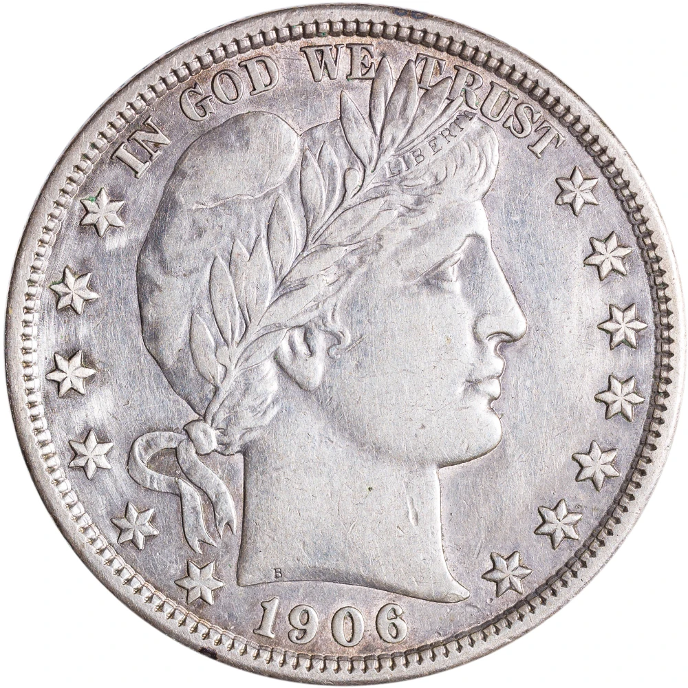 AU-50 Details 1906-D Half Dollar