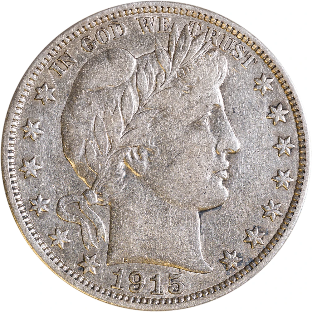 EF-40 Details 1915-D Barber Half Dollar