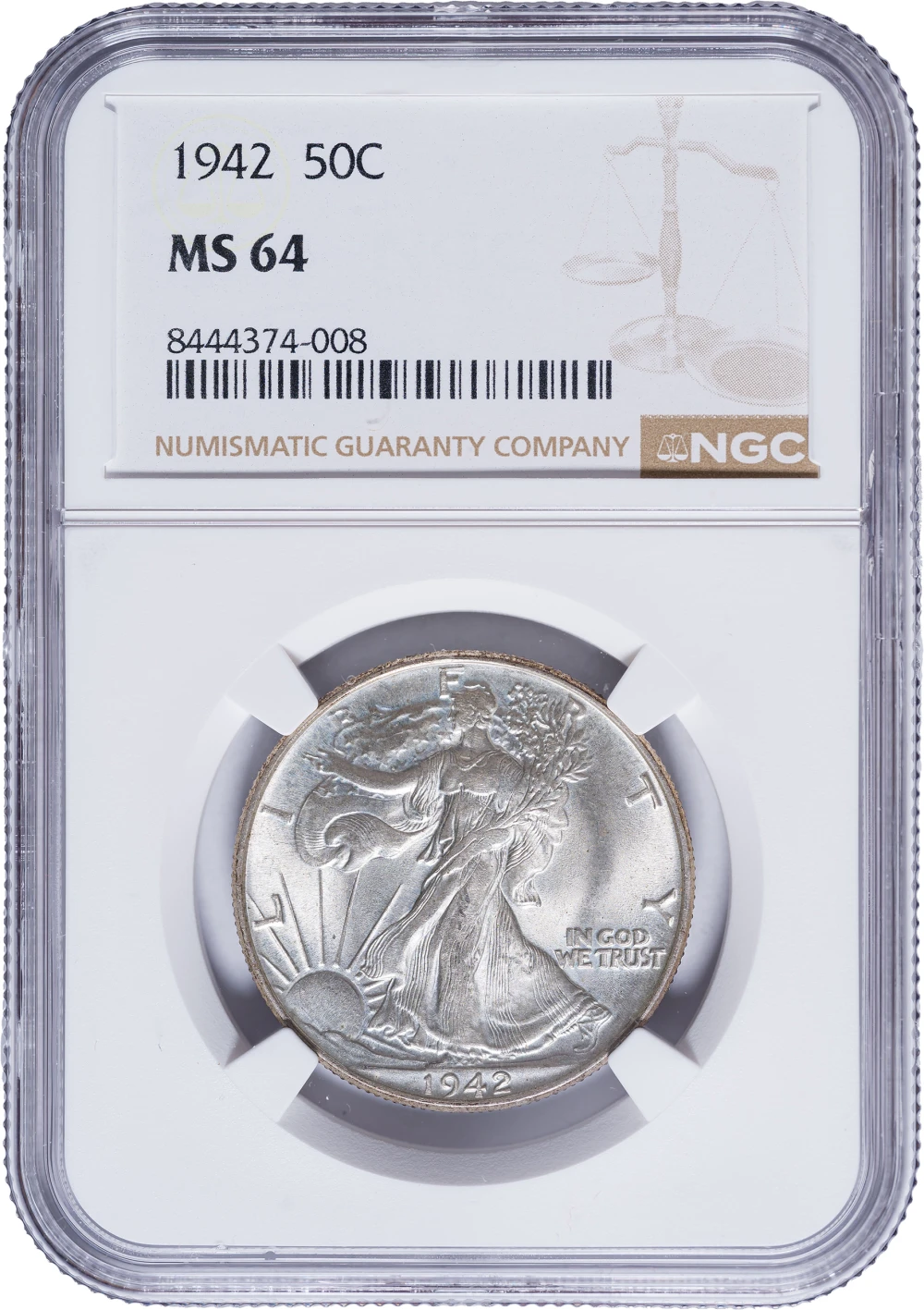 NGC MS-64 1942 Half Dollar