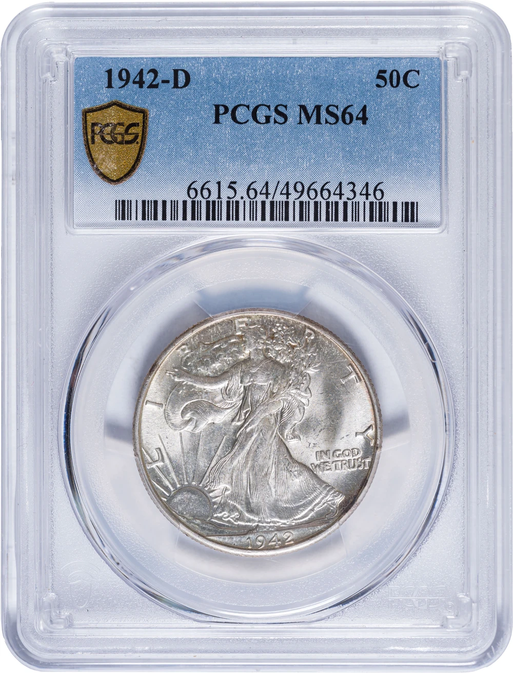 PCGS MS-64 1942-D Half Dollar