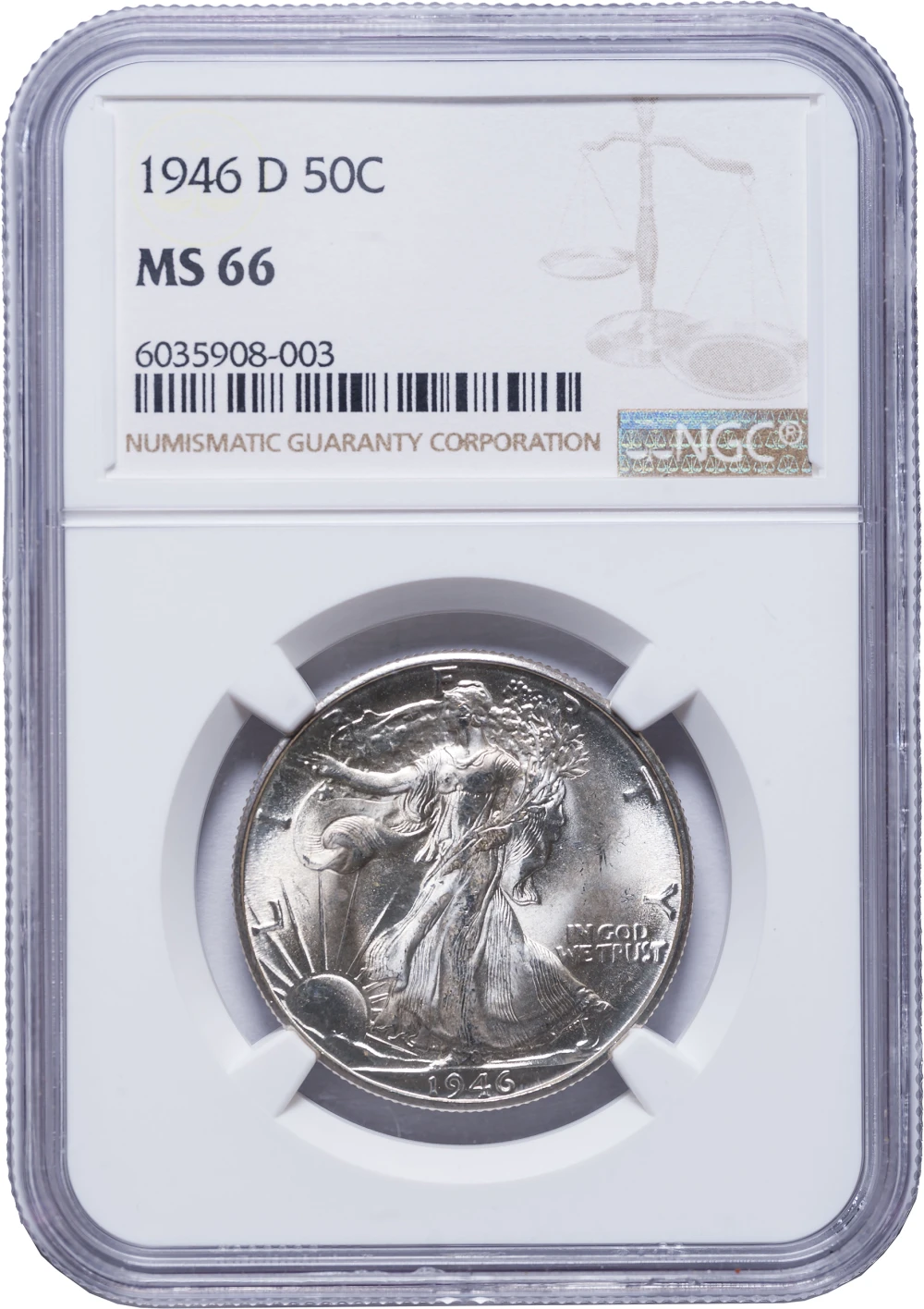 NGC MS-66 1946-D Half Dollar