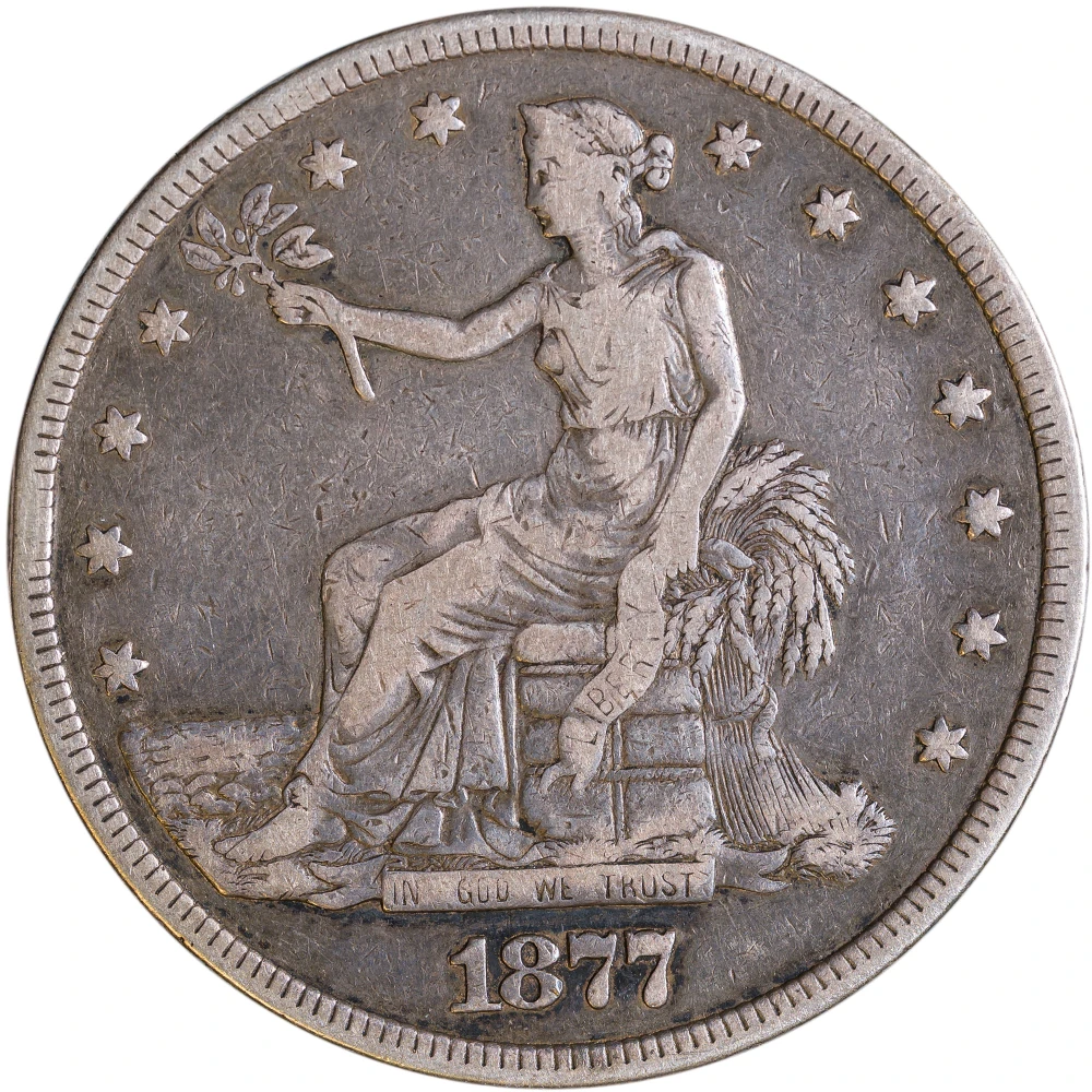 VF-20 1877 Trade Dollar