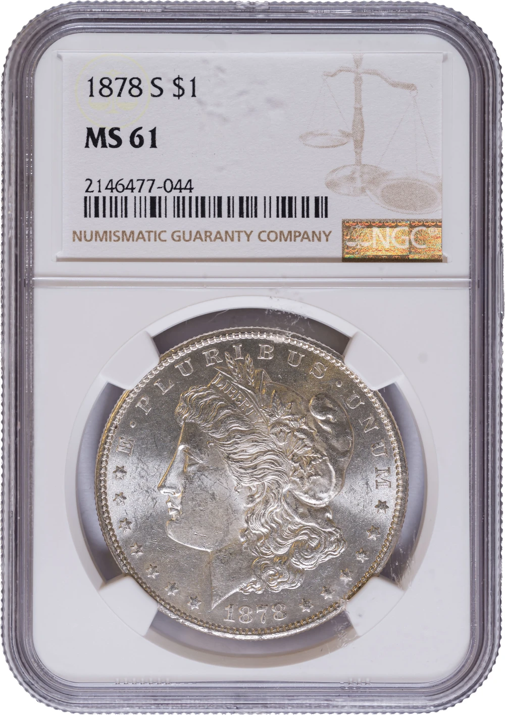 NGC MS-61 1878-S Morgan Dollar
