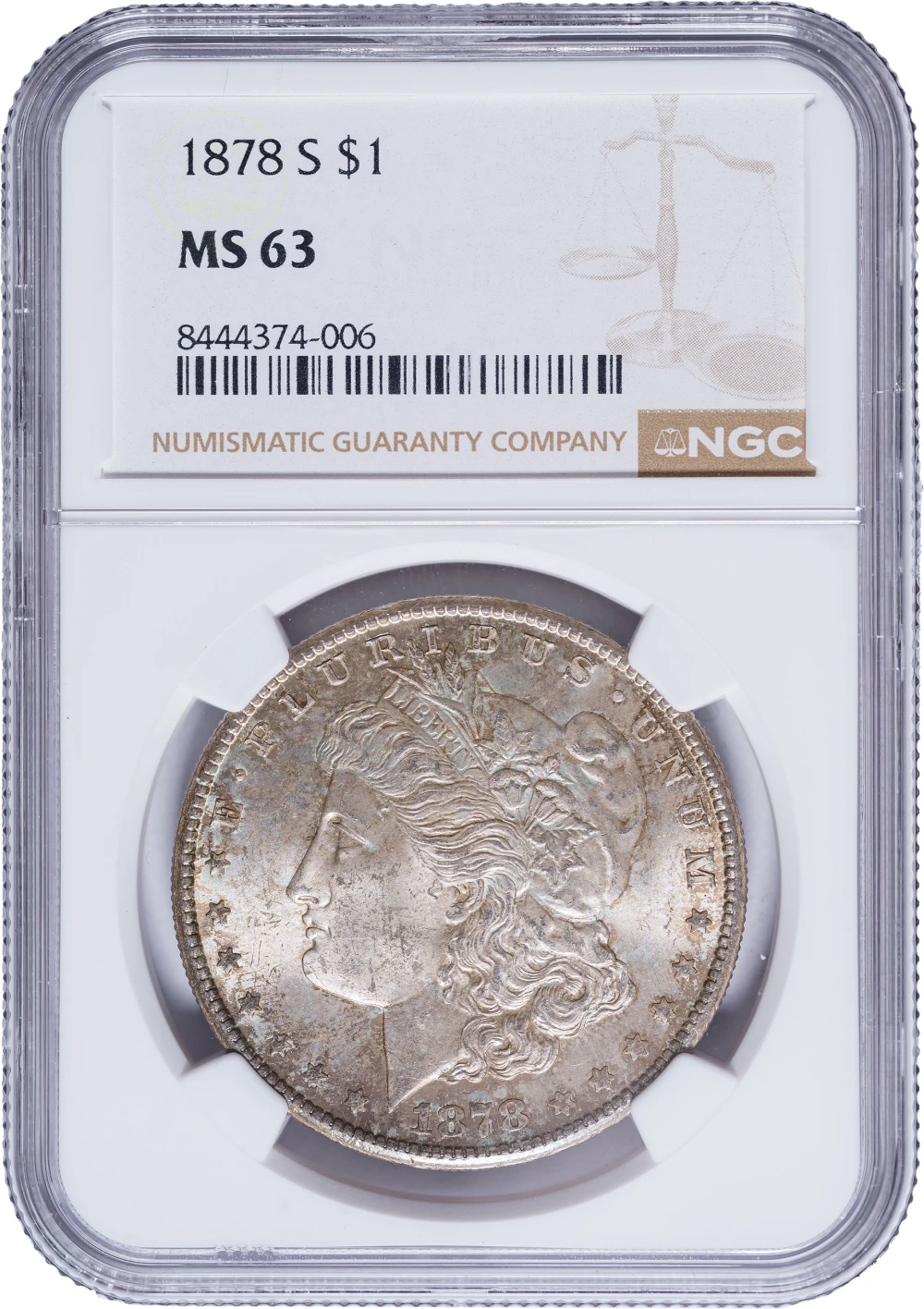 NGC MS-63 1878-S Morgan Dollar