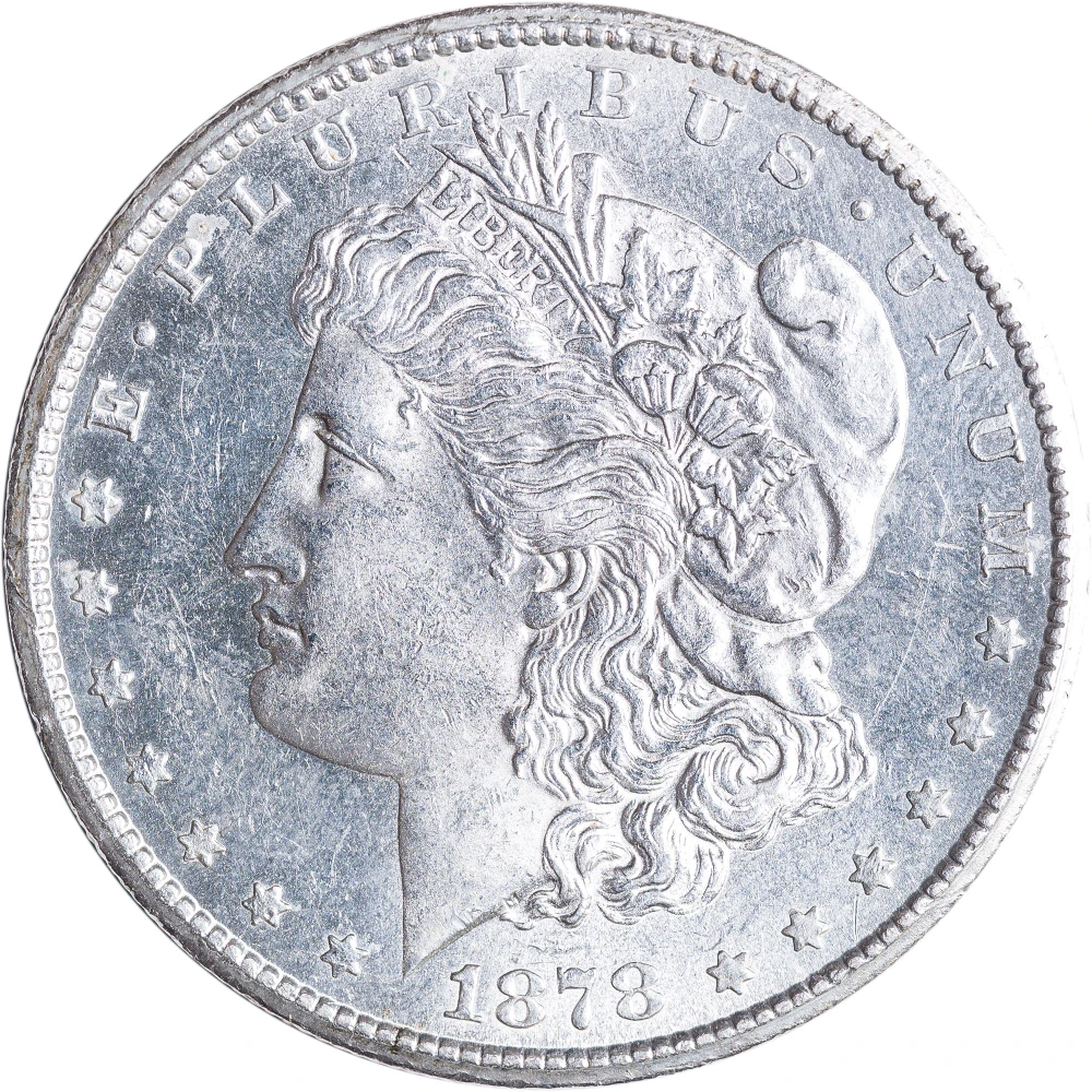 MS-60+ 1878-CC Morgan Dollar