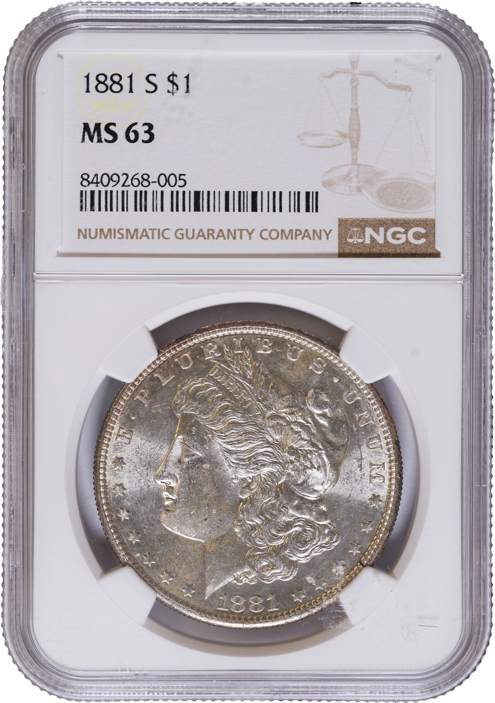 NGC MS-63 1881-S Morgan Dollar