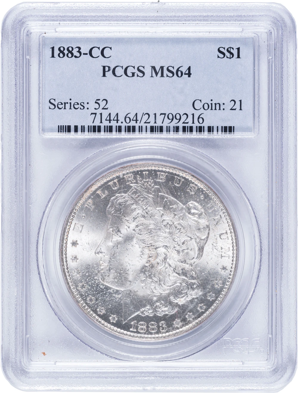 PCGS MS-64 1883-CC Morgan Dollar