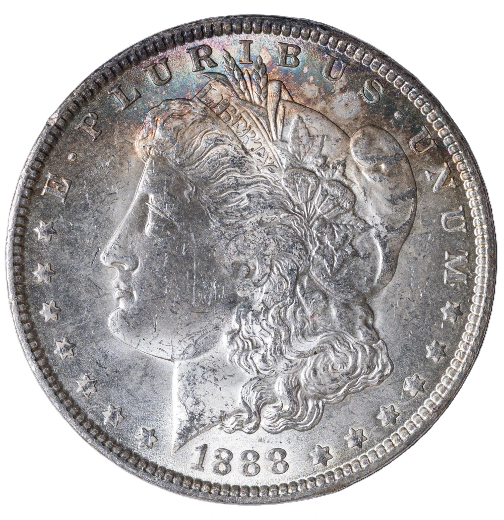 MS-63+ Toned 1888 Morgan Dollar