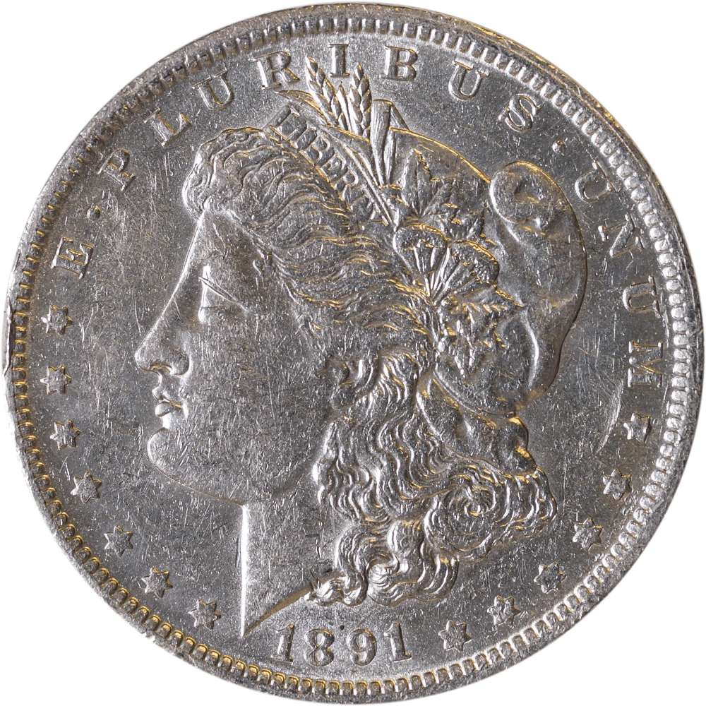AU-50 1891-O Morgan Dollar