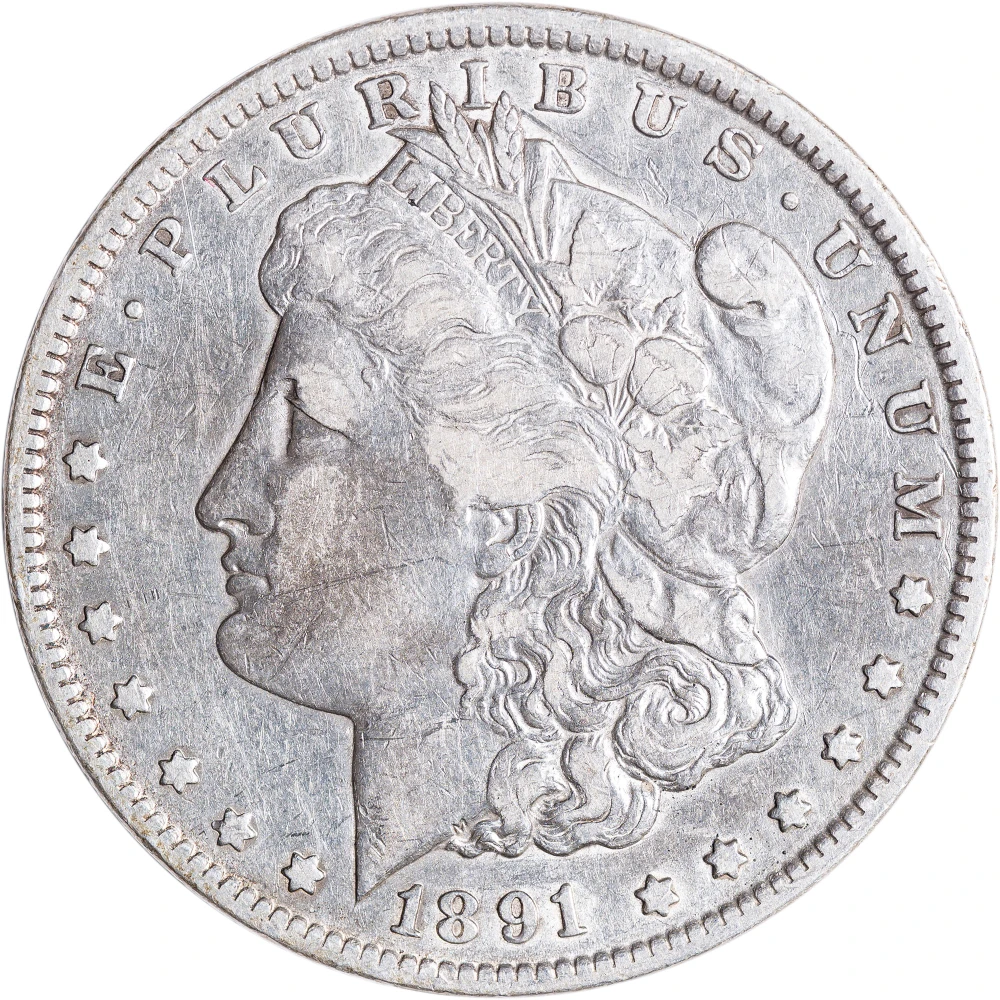 VF+ 1891-CC Morgan Dollar