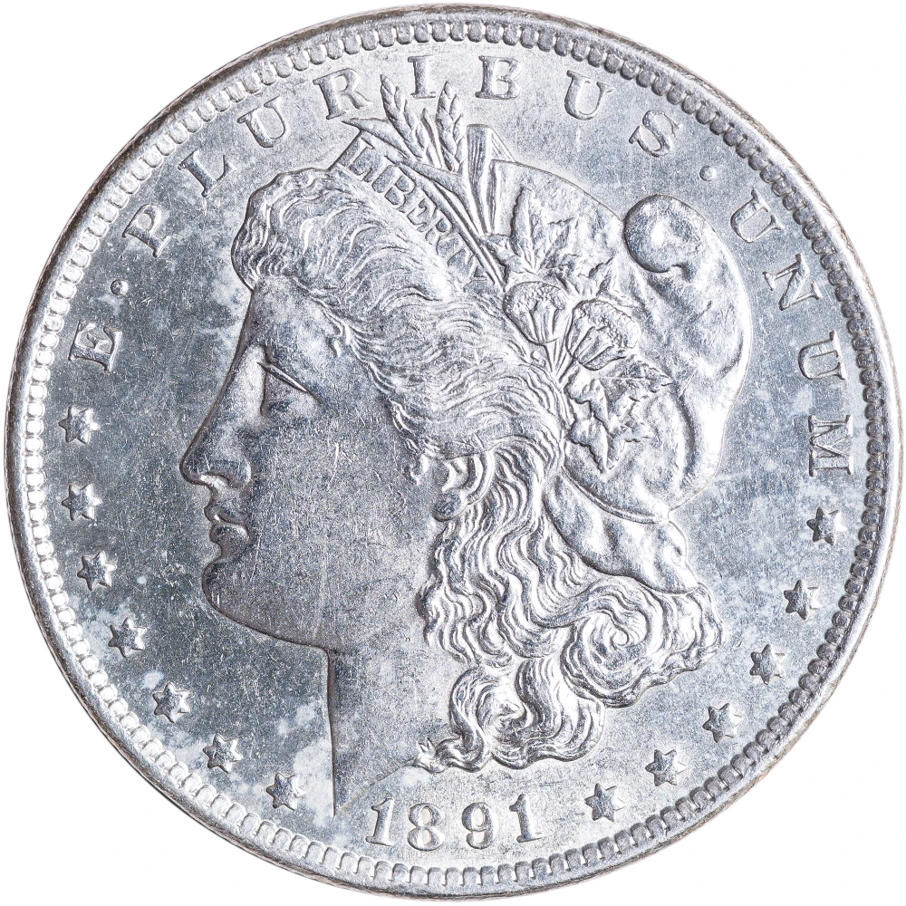 MS-60 Details 1891-CC Morgan Dollar