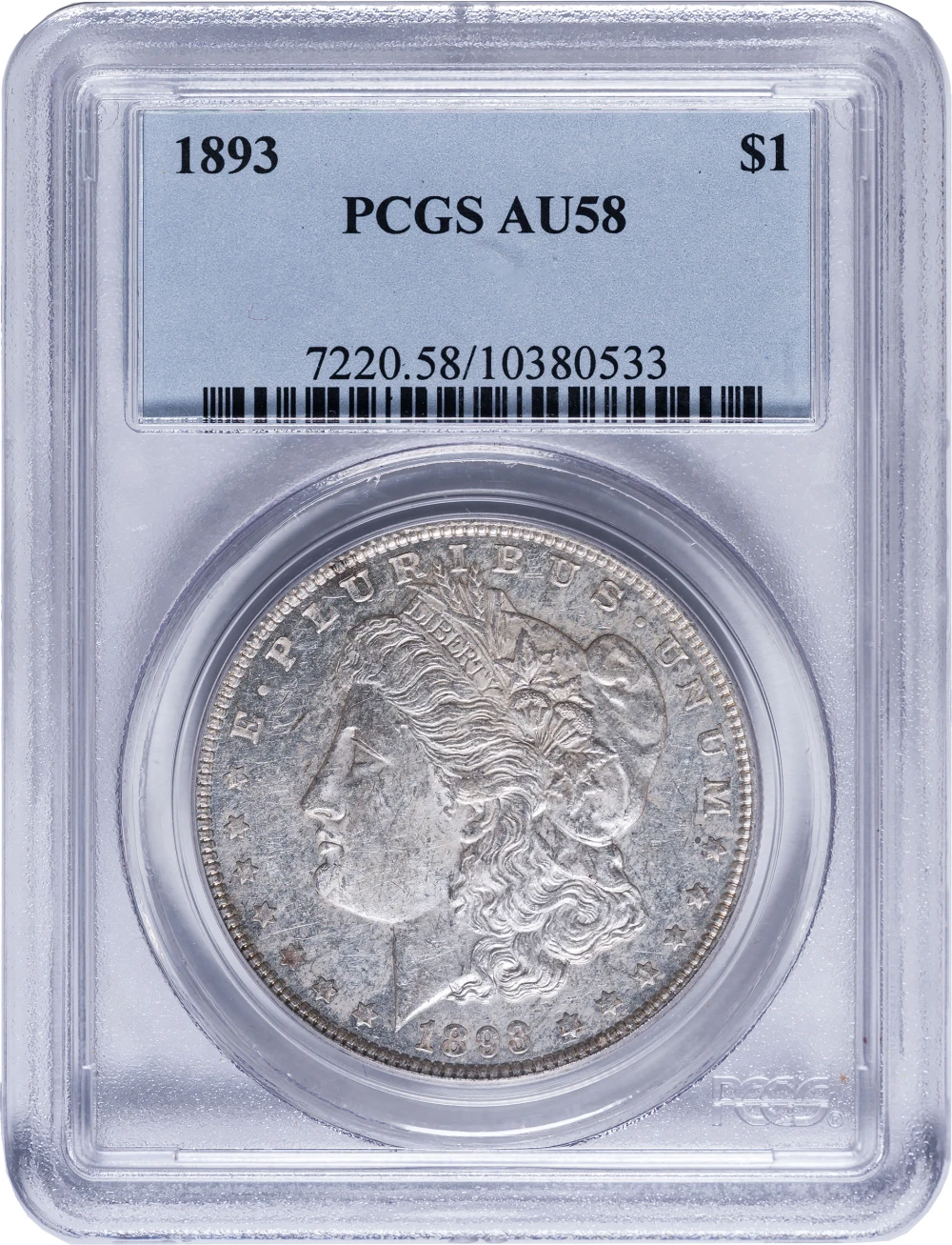 PCGS AU-58 1893 Morgan Dollar