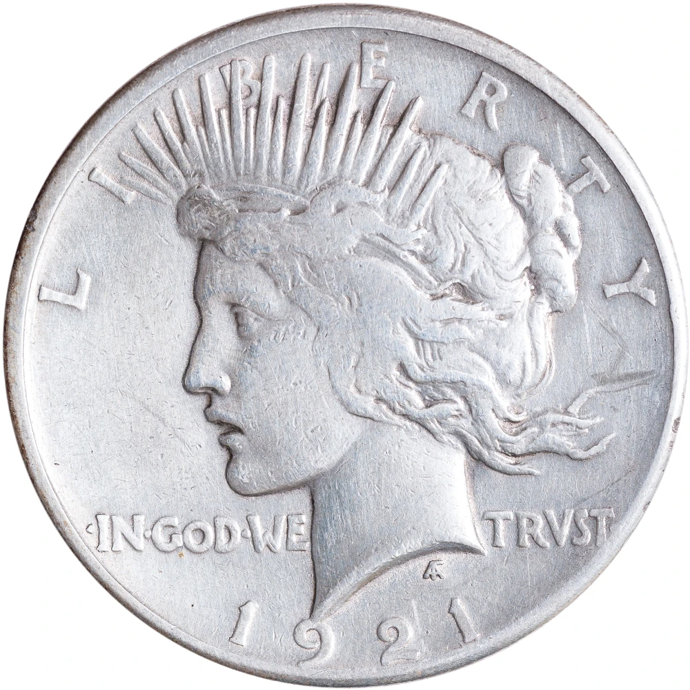 VF+ Details 1921 Peace Dollar