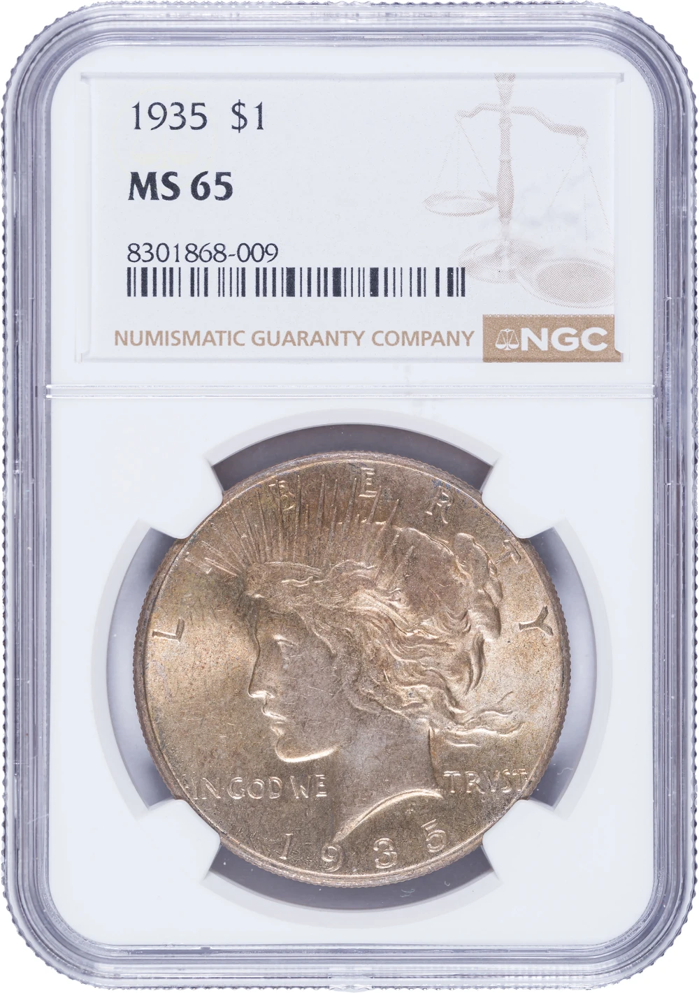 NGC MS-65 1935 Peace Dollar