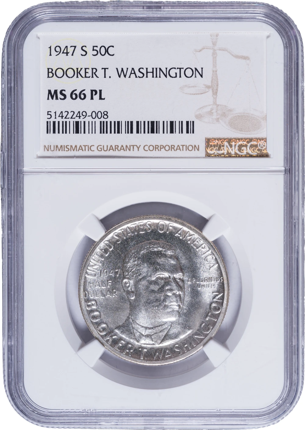 NGC MS-66 PL 1947-S B.T.W. Half Dollar