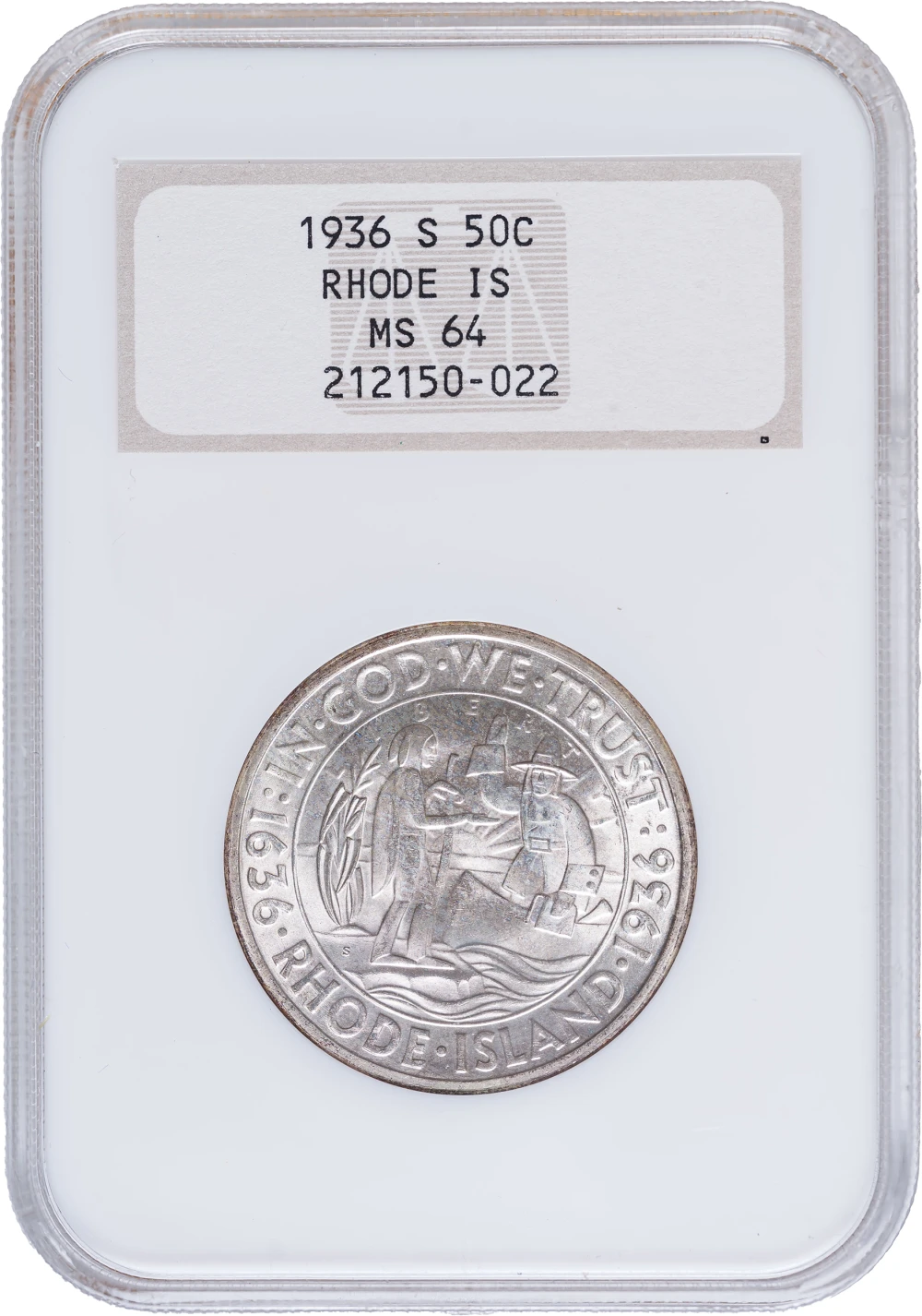 NGC MS-64 1936-S Rhode Island Half Dollar