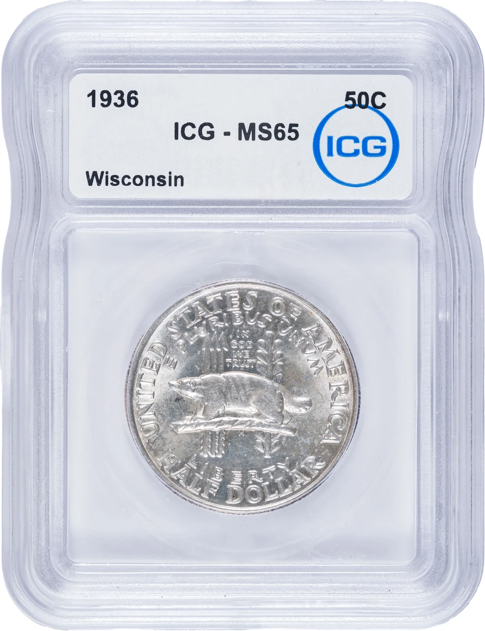 ICG MS-65 1936 Wisconsin Half Dollar