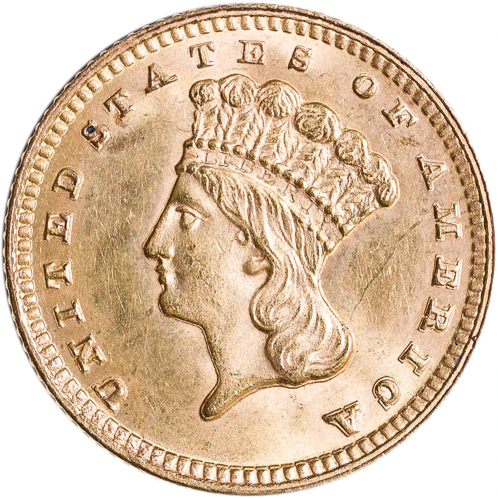 Choice MS-64 1888 $1 Gold