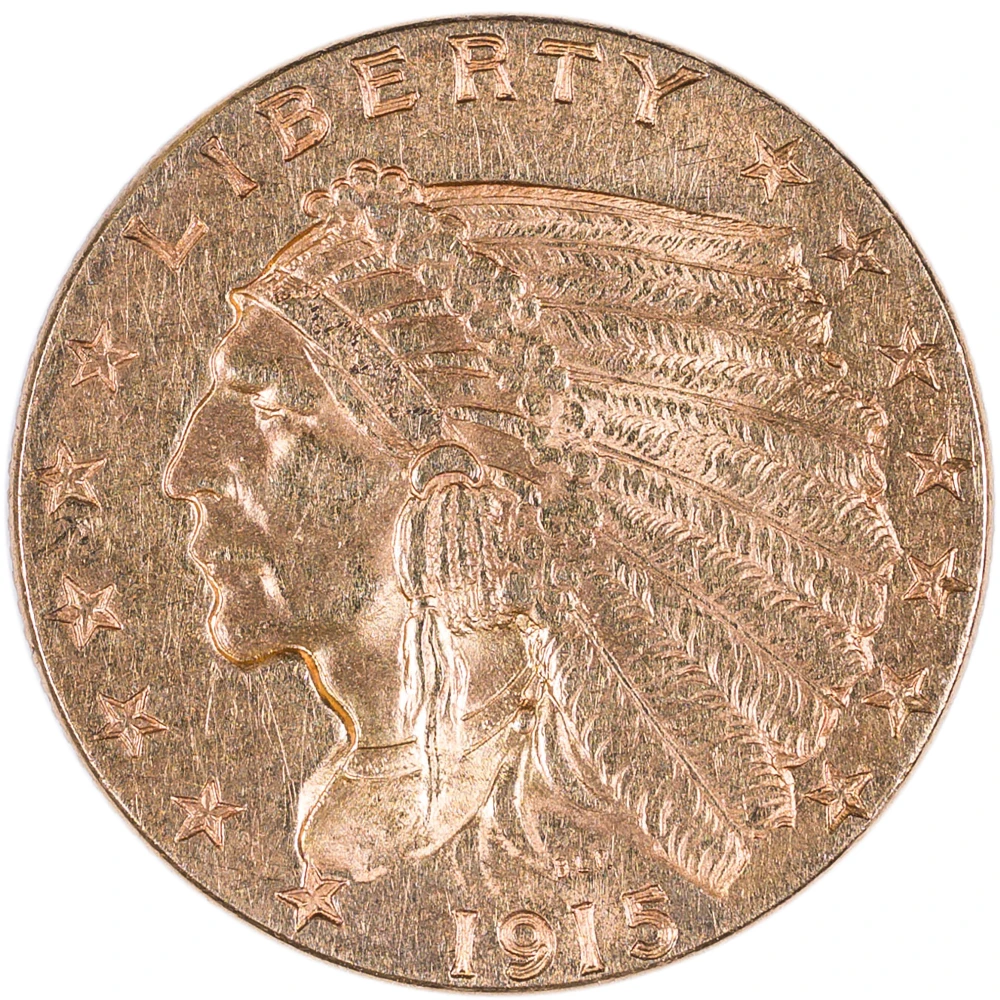 AU-50 1915 $2.50 Gold
