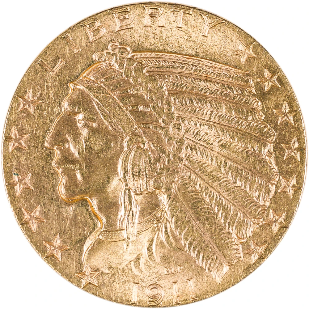 BU-62 1912 $5 Gold Indian