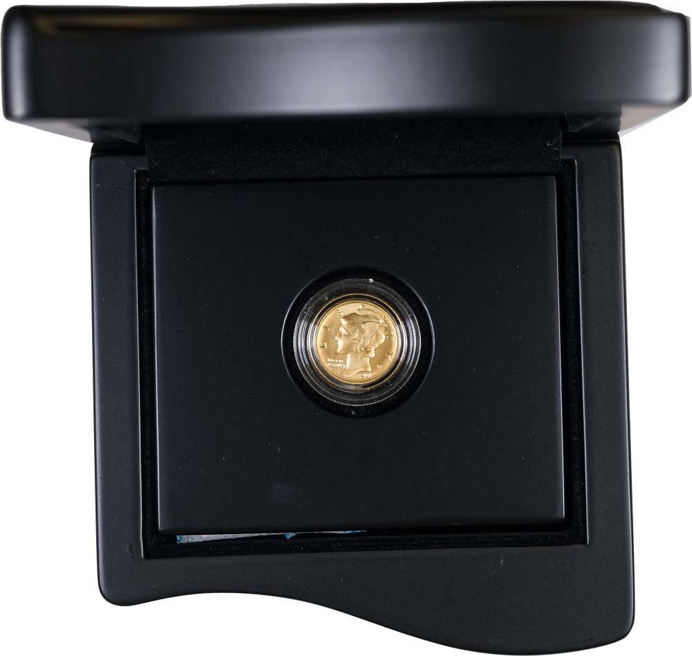 Gem UNC 2016 1/10 Ounce Gold Mercury Dime