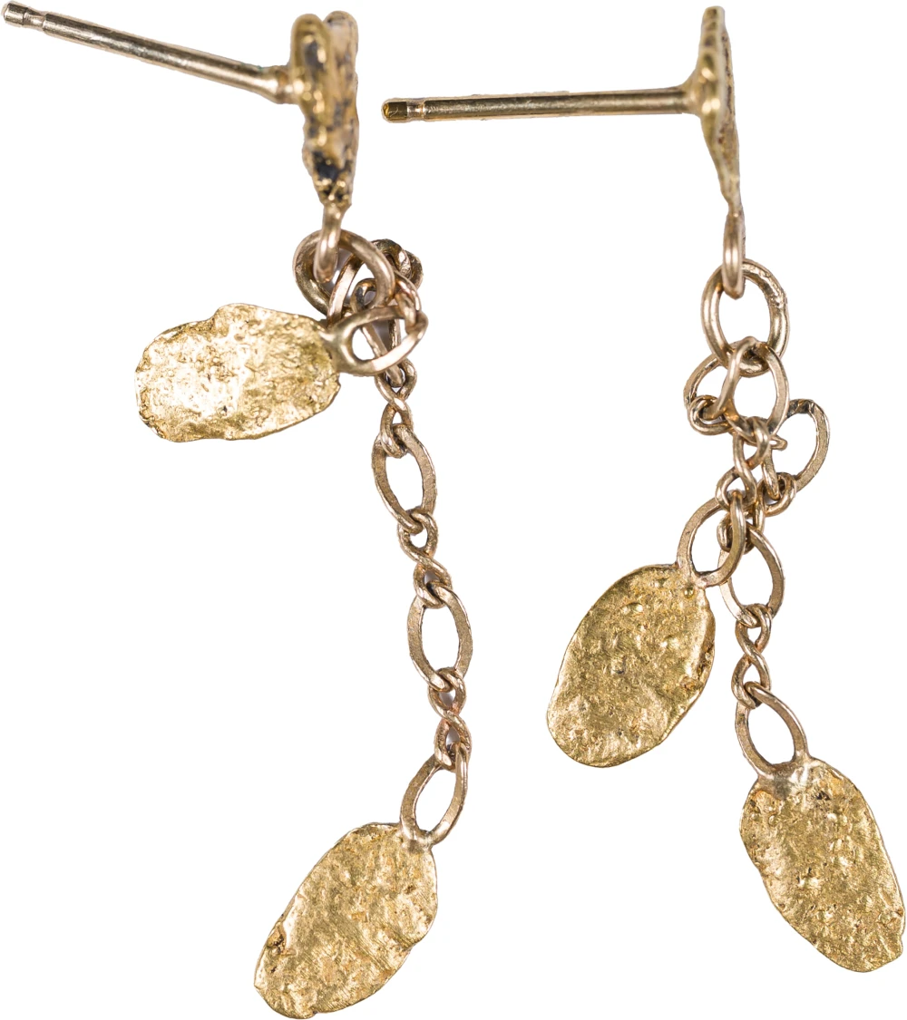 Mini Gold Nugget Earrings