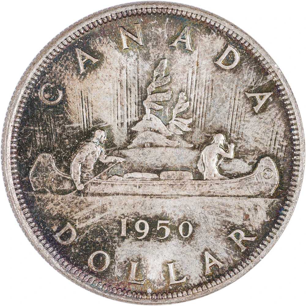 Canada. Gem BU-66 1950 Silver Dollar