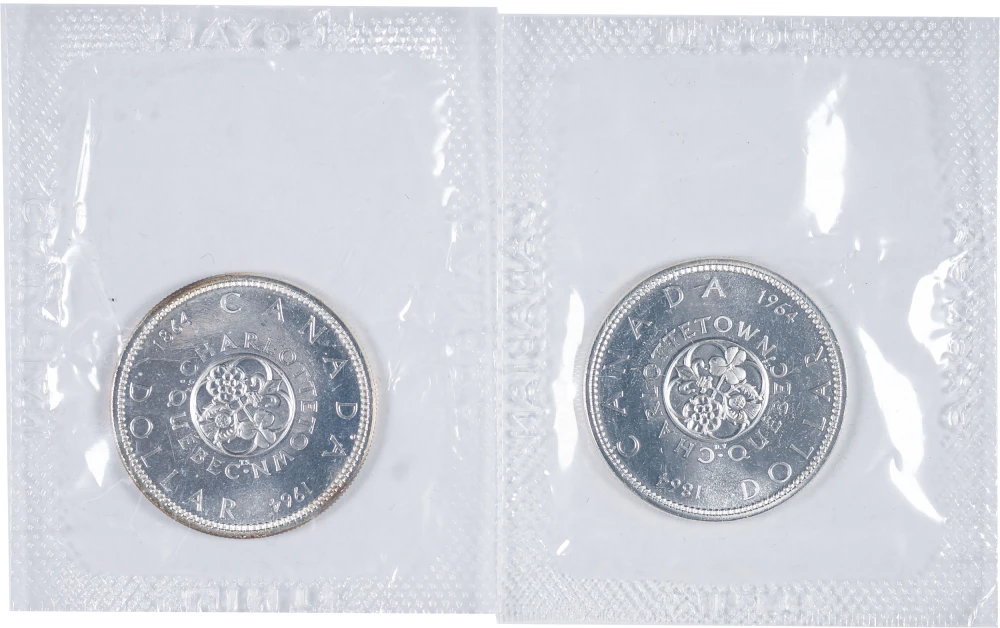 Canada. 1964 Silver Dollar Duo
