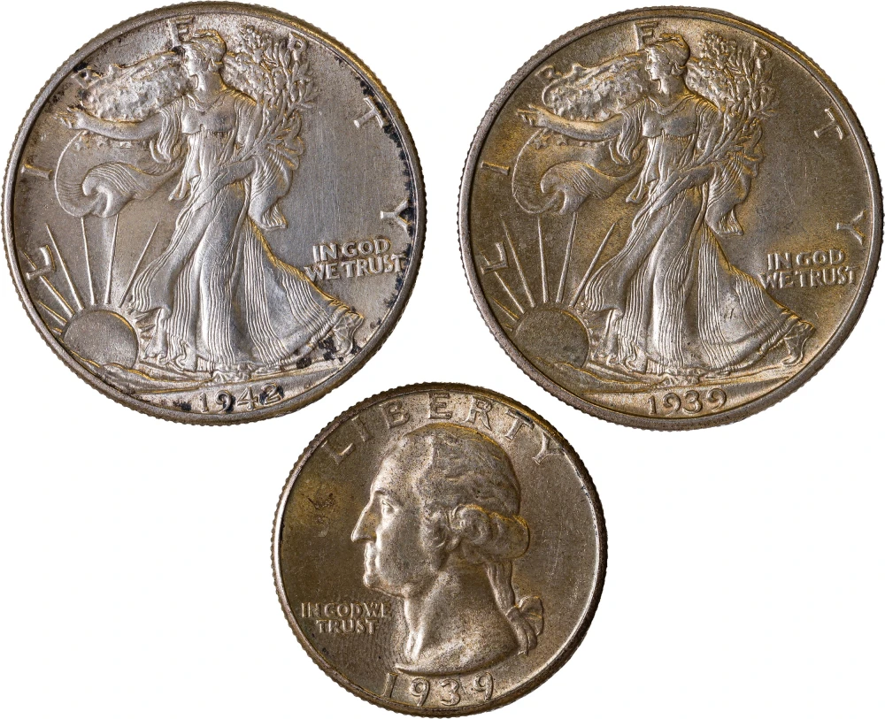 Choice Uncirculated Silver Type Trio