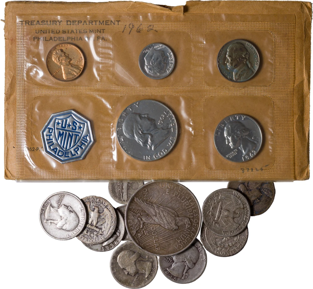 Silver Proof Set and Assorted Silver Coins