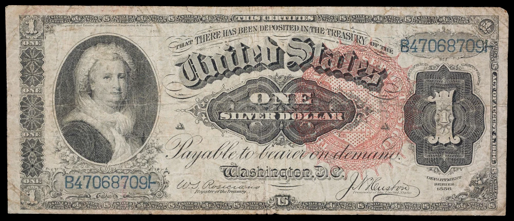 F+ 1886 $1 Martha Washington Silver Certificate