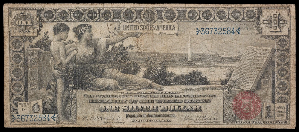 Fine 1896 $1 Educational Note