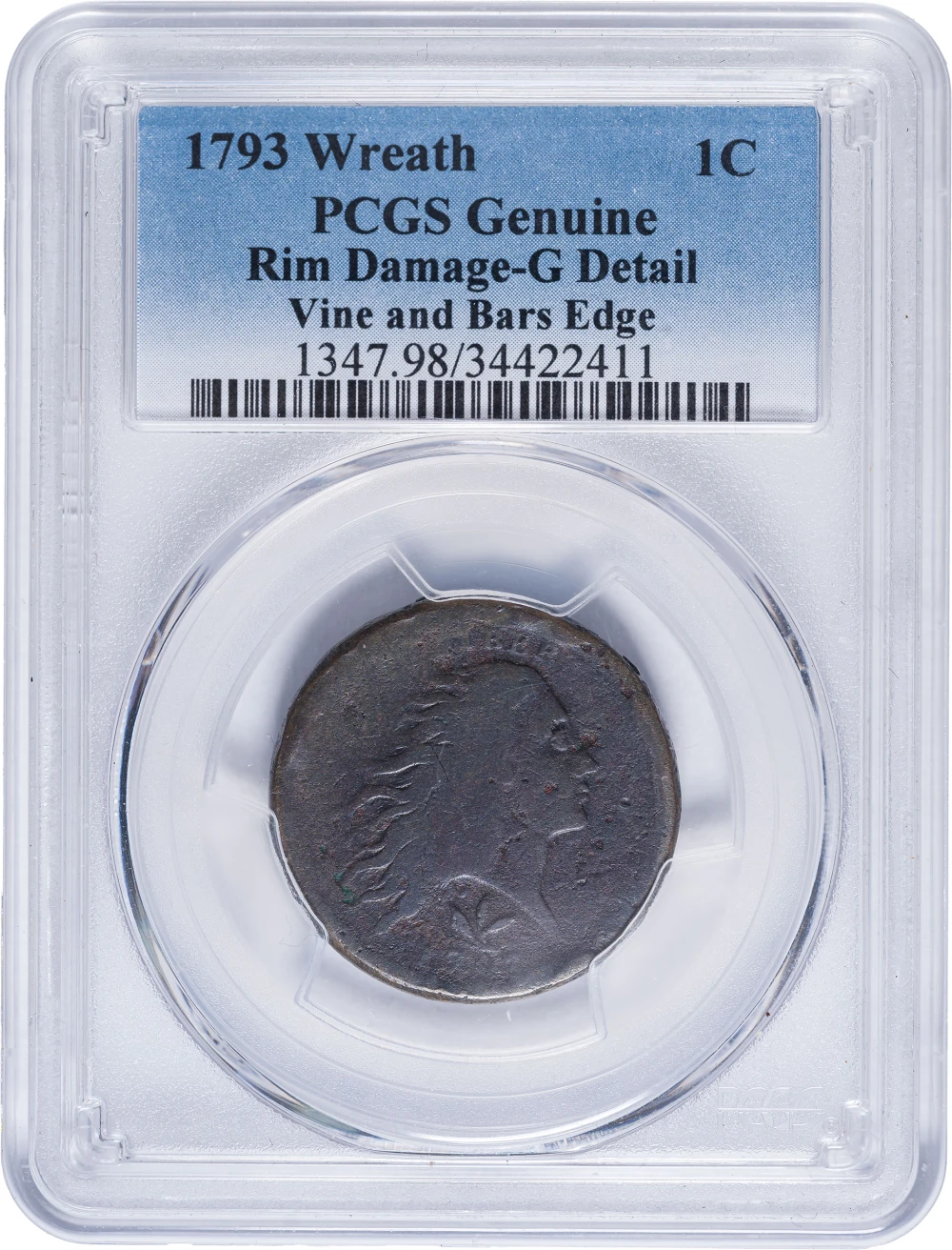 PCGS Good Details 1793 Wreath Cent
