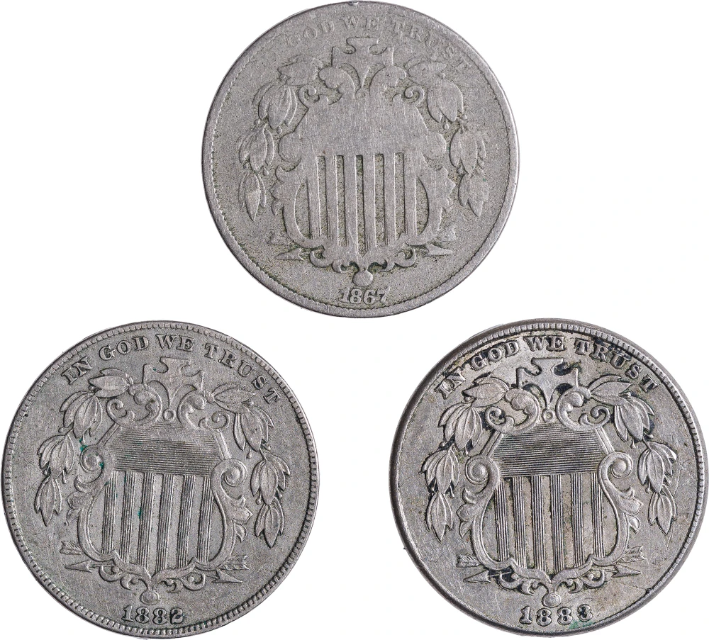 Shield Nickel Trio